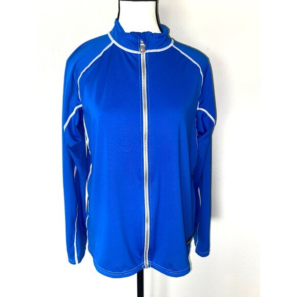 DuckSkinz UV+ H2O Armor Blue Full-Zip Jacket Size M Unisex - Picture 1 of 6